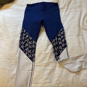 red white & blue stars leggings
